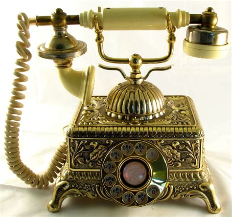 Brass Vintage Rotary Telephone French Style Victorian Ornate Art
