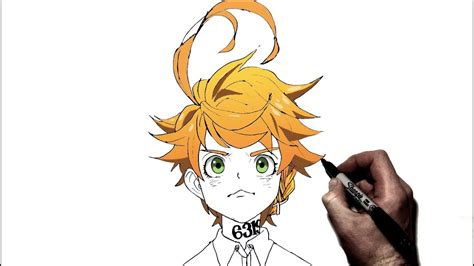 How To Draw Emma Step By Step Promised Neverland Youtube