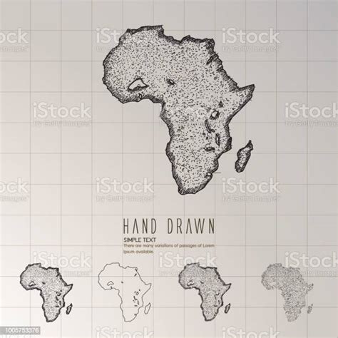 แผนที่แอฟริกาวาดด้วยมือ ภาพประกอบสต็อก ดาวน์โหลดรูปภาพตอนนี้ ทวีป