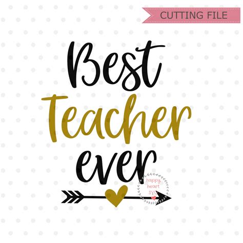 Best Teacher Ever Svg Teach Love Inspire Svg Teacher Svg Etsy Australia