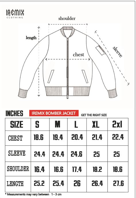 Us Mens Jacket Size Chart