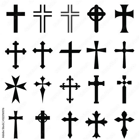 Christian Crosses Vector Icon Set The Cross Is A Symbol Of