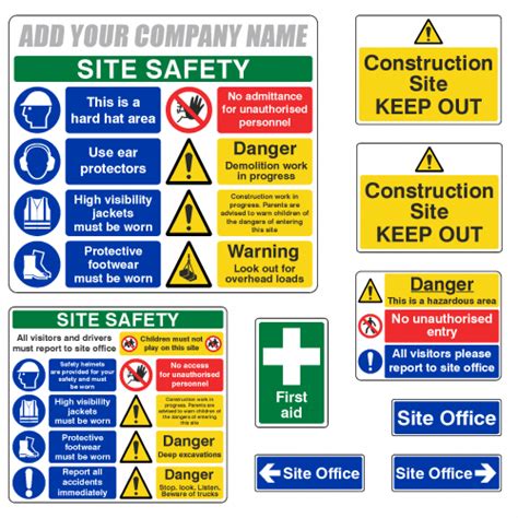 Construction Building Site Safety Sign Complete Pack 1