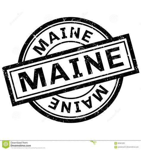 Maine Rubber Stamp Stock Vector Illustration Of Trip 82581526