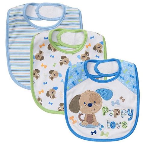Koala Baby Boys Blue Puppy Bibs 3 Pack Babies R Us