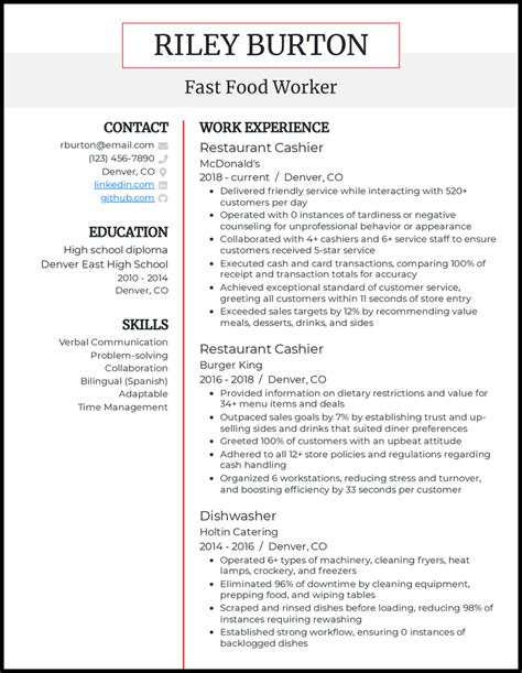 7 Restaurant Resume Examples That Worked In 2023
