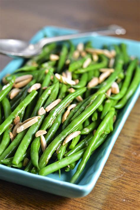 Green Beans With Brown Butter And Toasted Almonds Green