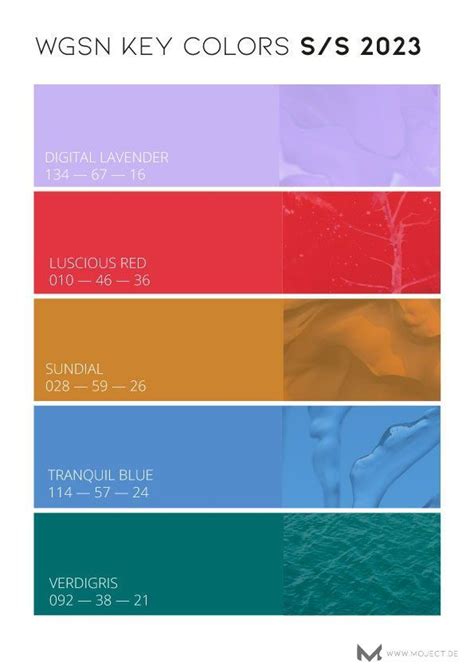 The Color Scheme For Wgsn Key Colors S S 2012 With Different Shades