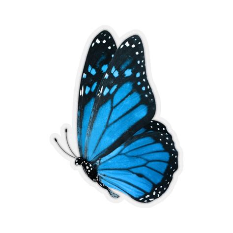 Blue Monarch Butterfly Sticker Side View Position Laptop Etsy Australia