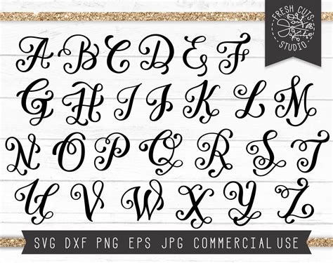 Fancy Script Alphabet Fonts