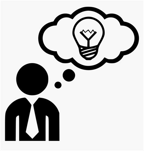 Think clipart black and white. Idea Think Thinking Man Svg Png Icon Download ...