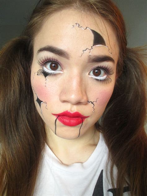 How To Do Broken Doll Makeup For Halloween Gails Blog