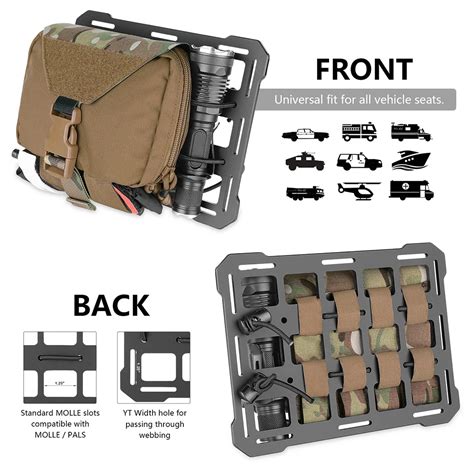 Krydex Gmt Tactical Car Headrest Storage Molle Board Seats Off Road