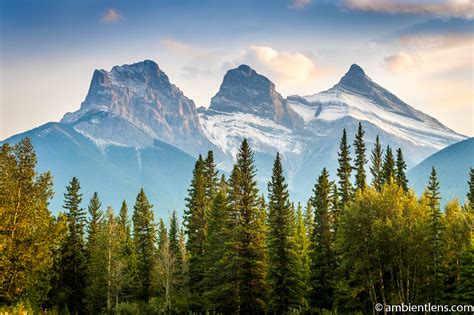 Three Sisters Canmore Alberta Ambient Lens