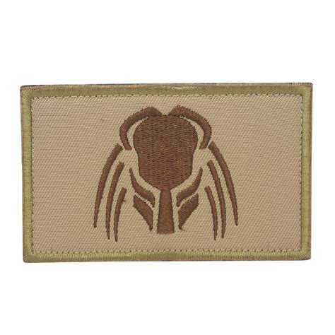 Predator Brown Cosplay Movie Embroidered Patch With Velcro Airsoft