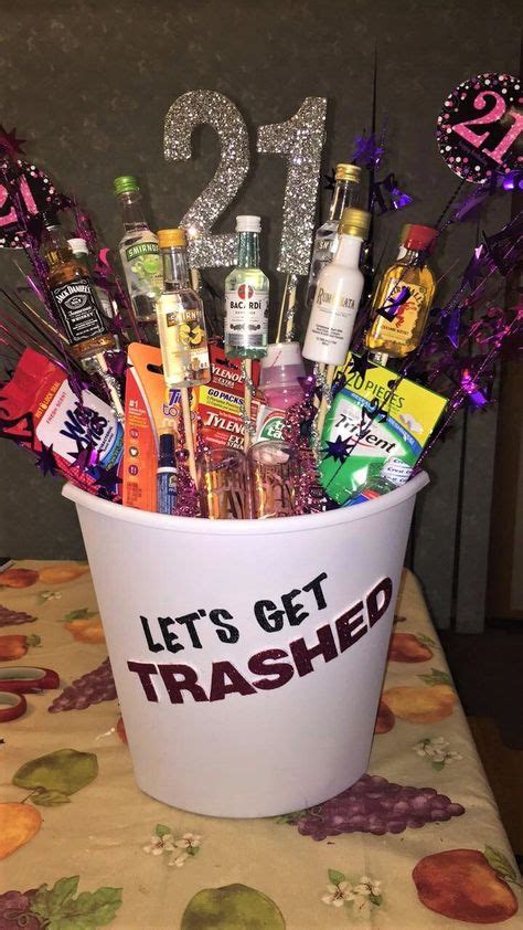 21st Birthday T Basket