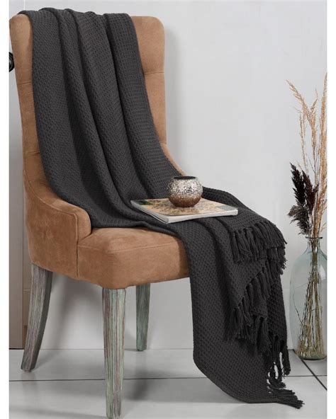 Plain Grey Throw By Ode And Cleo The Secret Label