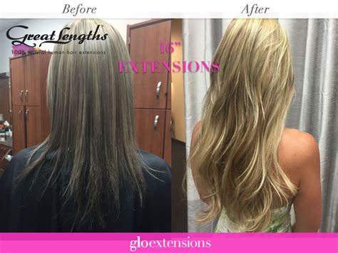 Great Lengths Hair Extensions Before And After By Glo Extensions Denver