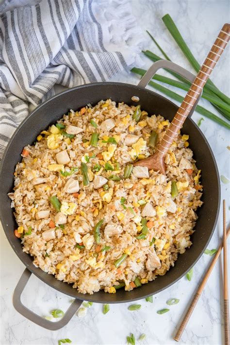 In this recipe, classic fried rice gets a twist: Easy Chicken Fried Rice (Better than Takeout ...