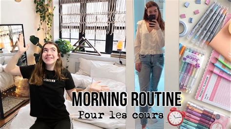 Morning Routine Pour Les Cours Youtube