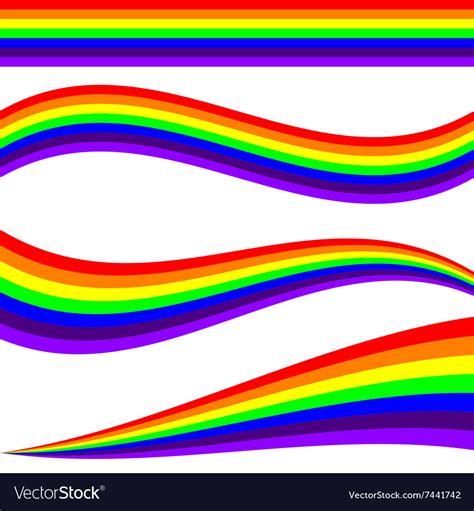 Rainbow Line Royalty Free Vector Image Vectorstock