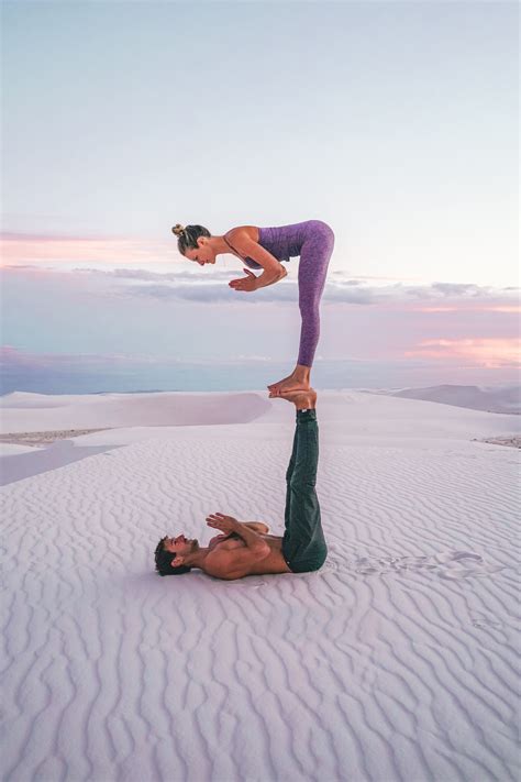 Partner Yoga White Sands NM Yoga For 2 Couples Yoga Poses Acro