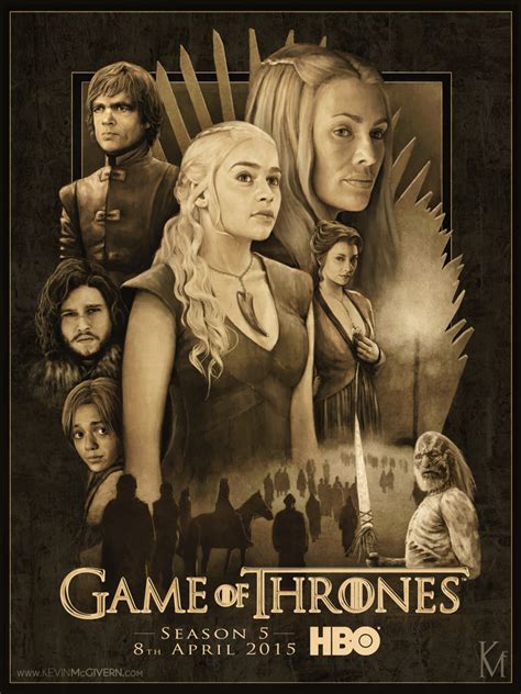 Lena headey is featured as cersei lannister on this poster for game of thrones season 4. Game of Thrones - Season 5 poster - PosterSpy