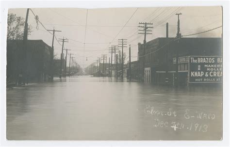 Postcard Of Brazos River Flood Side 1 Of 2 The Portal To Texas