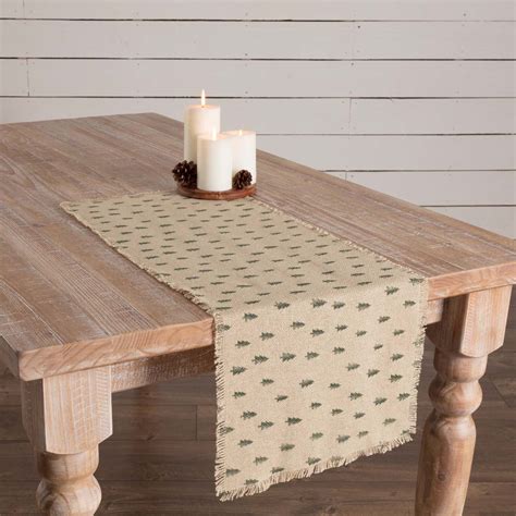 Vintage Burlap Tree 36 Inch Table Runner The Weed Patch