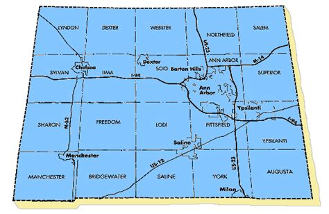 Washtenaw County Michigan Map Page