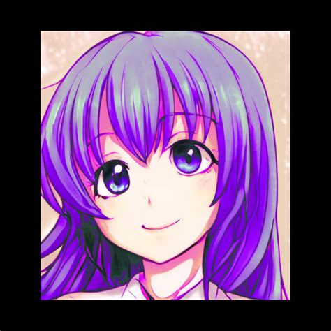 Cute Anime Girl With Purple Hair Anime Girls Pin Teepublic