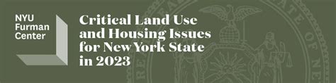 New York State Housing Agenda 2023 Nyu Furman Center