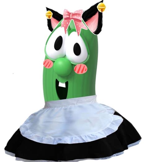 I Had A Dream Where Larry The Cucumber Was Wearing A Maid Skirt And Cat Ears And Was Talking To