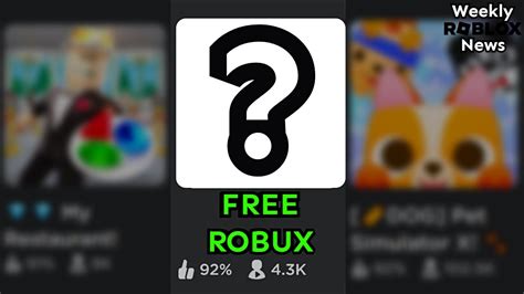 This Roblox Game Gives 1000000 Robux Weekly Roblox News Youtube