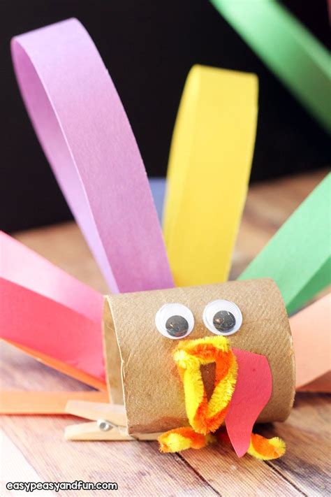 Toilet Paper Roll Turkey Craft Thanksgiving Animal Crafts For Kids