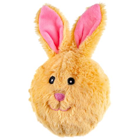 5" Hop a Long Bunny Plush Dog Toy w/ Squeaky Ball - Walmart.com