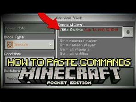 How to copy and paste commands in command blocks in mcpe! How to copy and paste a command in minecraft pe (pocket ...