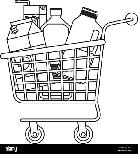 Shopping Cart Coloring Page