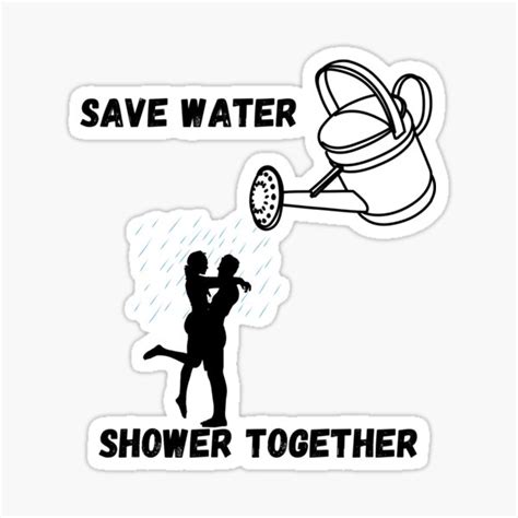 Save Water Shower Together Save The Planet Save Water Funny Bath Mats Couple Sticker For