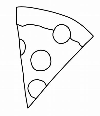 Pizza Slice Coloring Pages Pepperoni Template Printable
