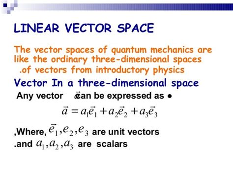 Linear Vector Space