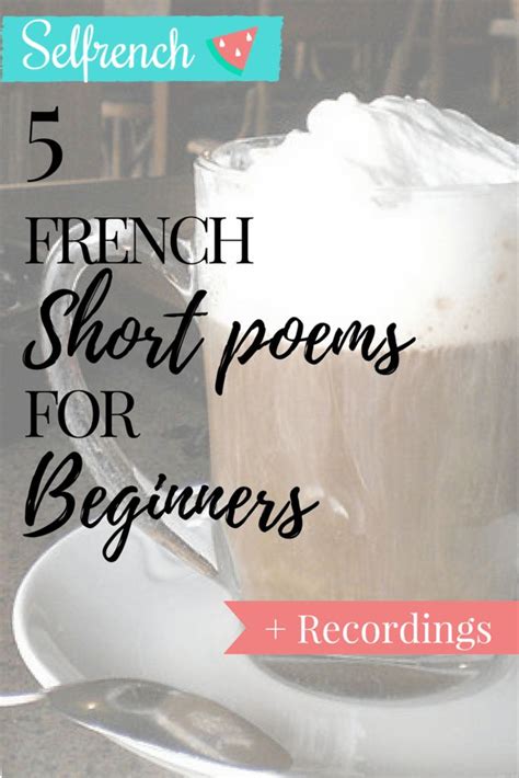 16 best French - Poems images on Pinterest | French poems, French ...