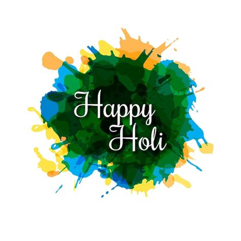 Free Vector Colorful Background With Watercolors For Holi Festival