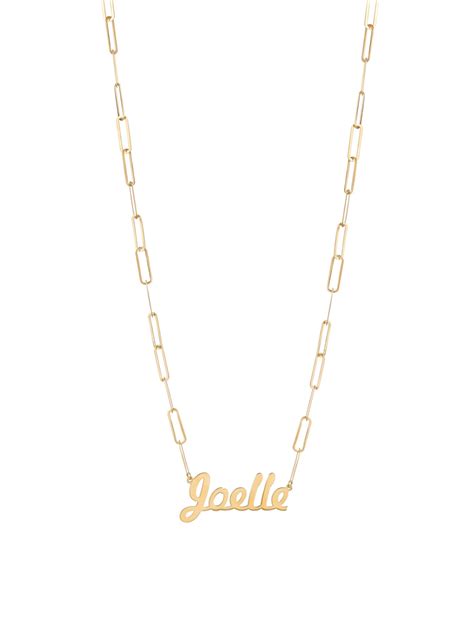 18k Gold Customized Paper Clip Name Necklace Garo Boyadjian