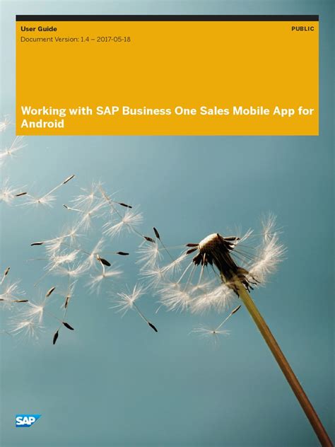Working With Sap Business One Sales Mobile App For Android Document