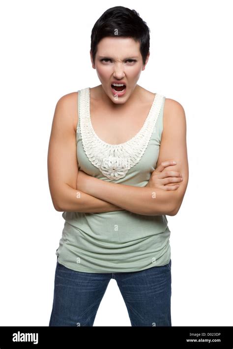 Angry Yelling Woman Stock Photo Alamy
