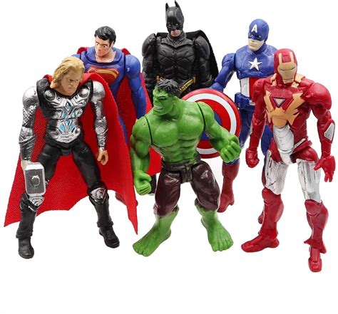 Buy Superhero Action Figures Action Figure Setof 6 Pcs Includes