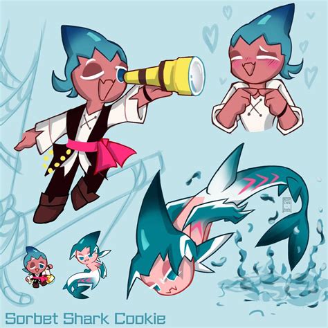 Sorbet Shark Cookie In 2022 Shark Cookies Cookie Run Cookies