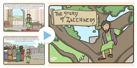 Zacchaeus The Tax Collector Bible Story Powerpoint Twinkl