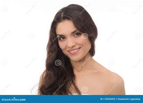 Portrait Of A Gorgeous Middle Aged Brunette Woman Stock Image Image
